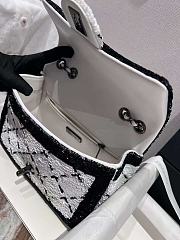 Chanel 24P Flap Bag Sequin White Bag 20cm - 5