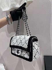 Chanel 24P Flap Bag Sequin White Bag 20cm - 3