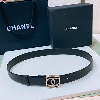 Chanel 24s Black Belt 3cm