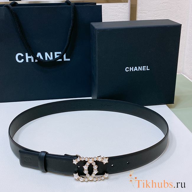 Chanel Black Belt 3cm - 1