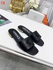 Versace Black Slides - 1