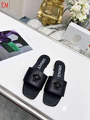 Versace Black Slides - 4