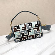 Fendi Baguette Embroidered Shoulder Bag Multicolor 27x6x14cm - 4