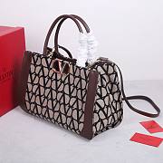 Valentino Garavani Medium Toile Handbag Brown 35x22x16cm - 2