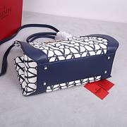 Valentino Garavani Medium Toile Handbag Blue 35x22x16cm - 6