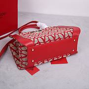 Valentino Garavani Medium Toile Handbag Red 35x22x16cm - 4