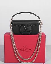 Valentino Garavani Locò Leather Black Bag 20x11x5cm - 1