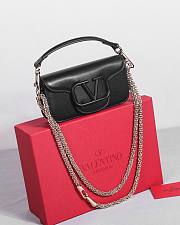 Valentino Garavani Locò Leather Black Bag 20x11x5cm - 5