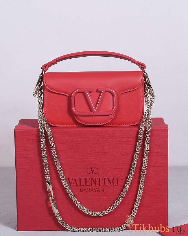 Valentino Garavani Locò Leather Red Bag 20x11x5cm - 1