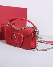 Valentino Garavani Locò Leather Red Bag 20x11x5cm - 4