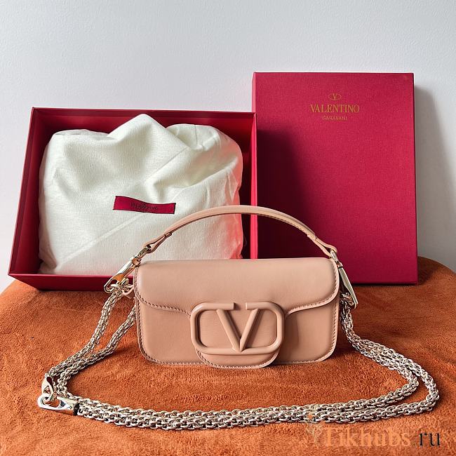 Valentino Garavani Locò Leather Rose Bag 20x11x5cm - 1