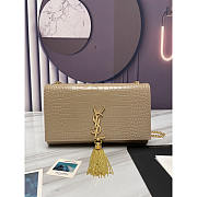 YSL Kate Crocodile Beige Gold 24x14.5x5.5cm - 1