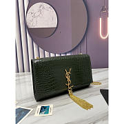 YSL Kate Crocodile Green Gold 24x14.5x5.5cm - 4