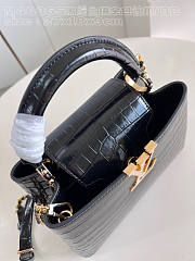 Louis Vuitton LV Capucines BB Black Crocodile 27x18x9cm - 4