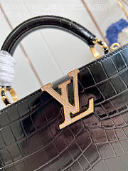 Louis Vuitton LV Capucines BB Black Crocodile 27x18x9cm - 3