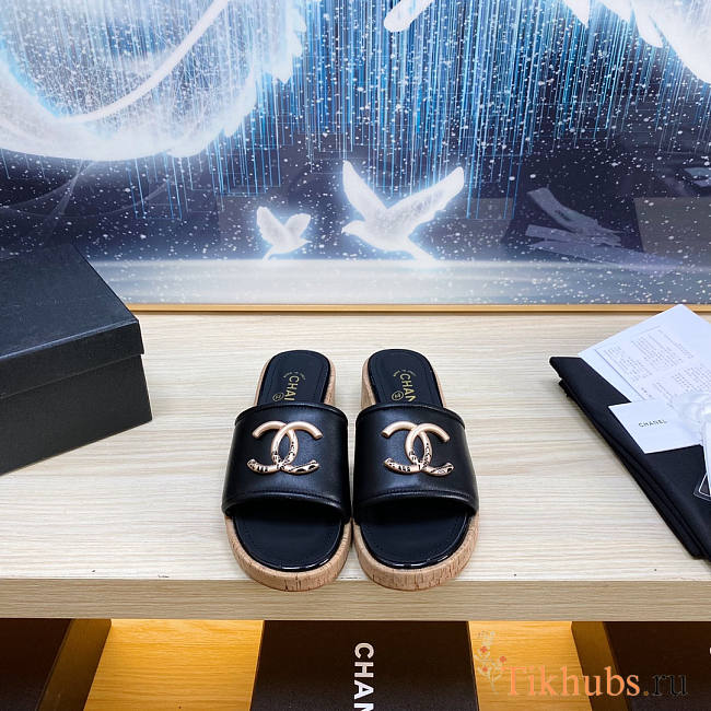 Chanel Black Slides 07 - 1