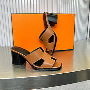 Hermes Helia Sandal Brown Heel 6cm - 5