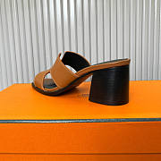 Hermes Helia Sandal Brown Heel 6cm - 2