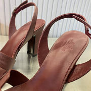 Hermes Wine Sandal Heel 8cm - 3