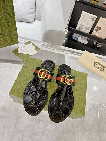 Gucci Red Green Slide Sandal 01