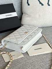 Chanel Wallet On Chain Woc White Caviar Gold 19cm - 3