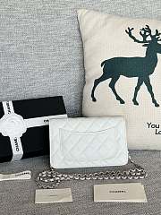 Chanel Wallet On Chain Woc White Caviar Silver 19cm - 4