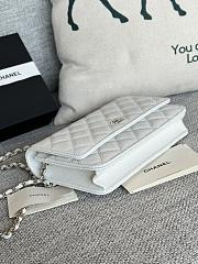 Chanel Wallet On Chain Woc White Caviar Silver 19cm - 3