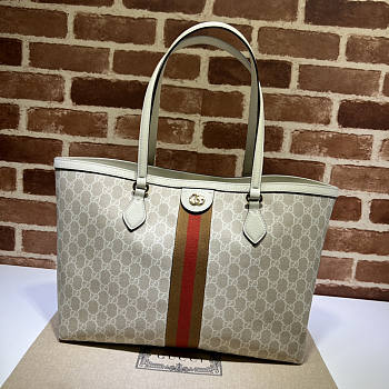 Gucci Ophidia Tote Bag Beige 38x28x14cm