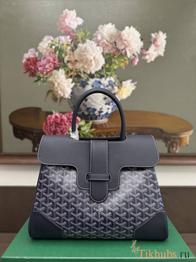 Goyard Saigon Tote Bag Navy Blue 34x25x16cm - 1