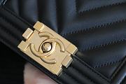 Chanel Small Leboy Chevron Lambskin Black Gold 20cm - 4