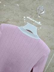 Balmain Cropped Knit Cardigan Pink - 3