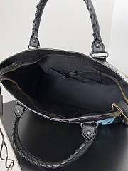 Balenciaga Black Graffiti Leather City Tote 38x14x24cm - 6