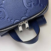 Gucci Large Jumbo GG Backpack Blue 32x42x16cm - 3