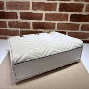 Gucci Medium Tote Bag White Leather GG Marmont 34x28x12.5cm - 5