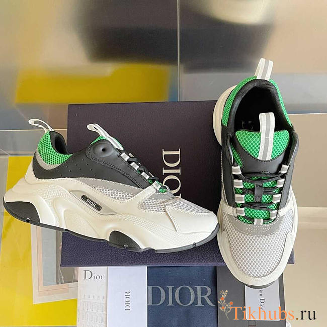 Dior B22 Sneakers in Green and White - 1