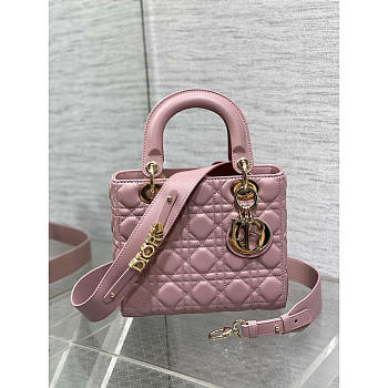 Dior Small Lady Dior My ABCDior Handbag Vintage Pink 20cm