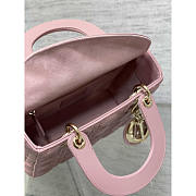 Dior Small Lady Dior My ABCDior Handbag Vintage Pink 20cm - 6