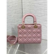 Dior Small Lady Dior My ABCDior Handbag Vintage Pink 20cm - 4