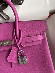 Hermes Birkin 25 Pink Silver Togo Bag 25cm - 5