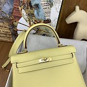 Hermes Kelly Bag 25 Light Yellow Togo Gold 25cm - 4