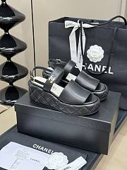 Chanel Black Sandal Heel - 1