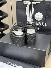 Chanel Black Sandal Heel - 5