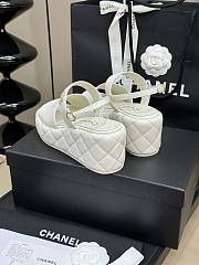 Chanel White Sandal Heel - 4