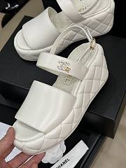 Chanel White Sandal Heel - 2