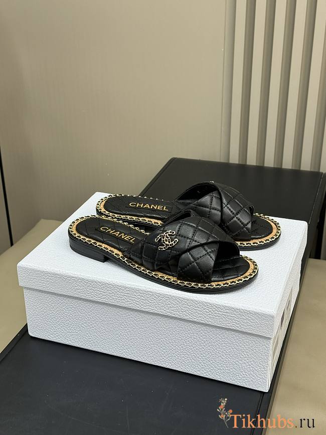 Chanel Black Slides 08 - 1