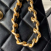 Chanel Flap Bag Handle Black Gold 18cm - 3