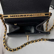 Chanel Flap Bag Handle Black Gold Caviar 18cm - 3