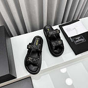 Chanel Lambskin Black Sandals - 1