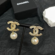 Chanel Earrings With Pearl And Crystal - 4