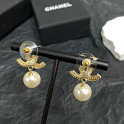 Chanel Earrings With Pearl And Crystal - 2